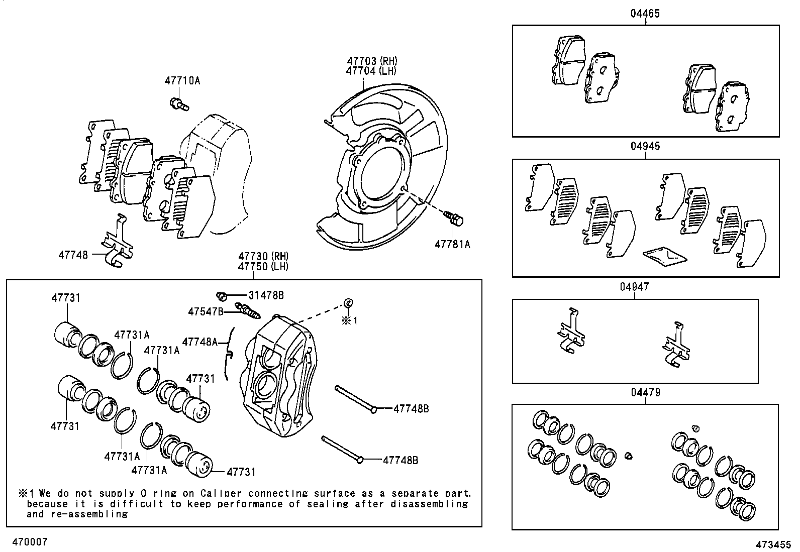 TOYOTA 04465-35280 - Тормозные колодки, дисковые, комплект unicars.by