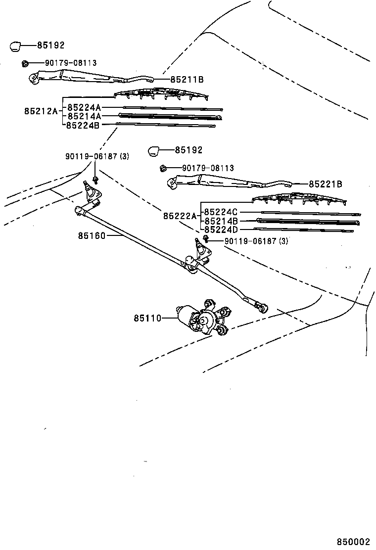 TOYOTA 8522260140 - Щетка стеклоочистителя unicars.by