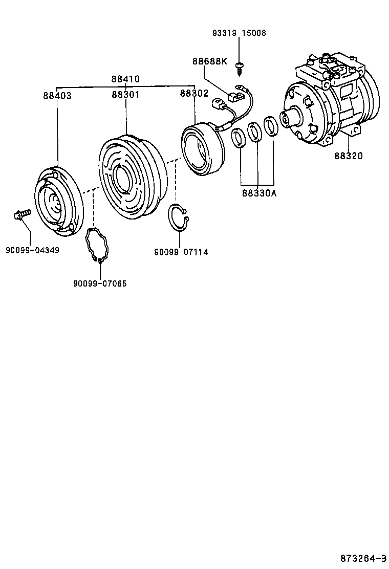 TOYOTA 88320-35610 - Компрессор кондиционера unicars.by