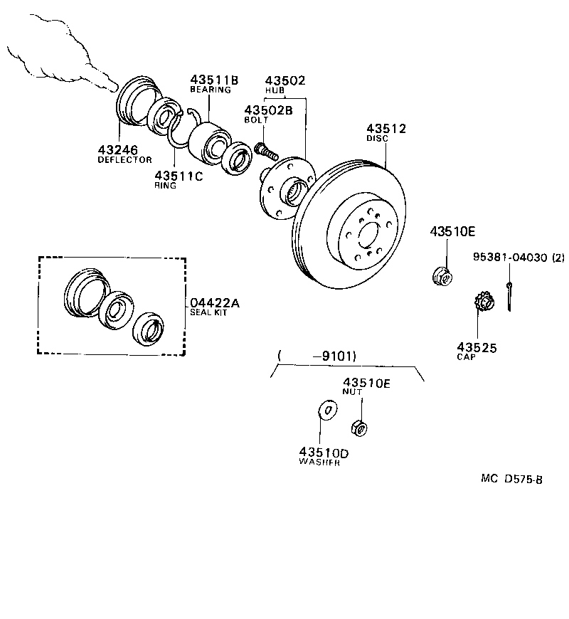 LEXUS 90369-38003 - Комплект подшипника ступицы колеса unicars.by