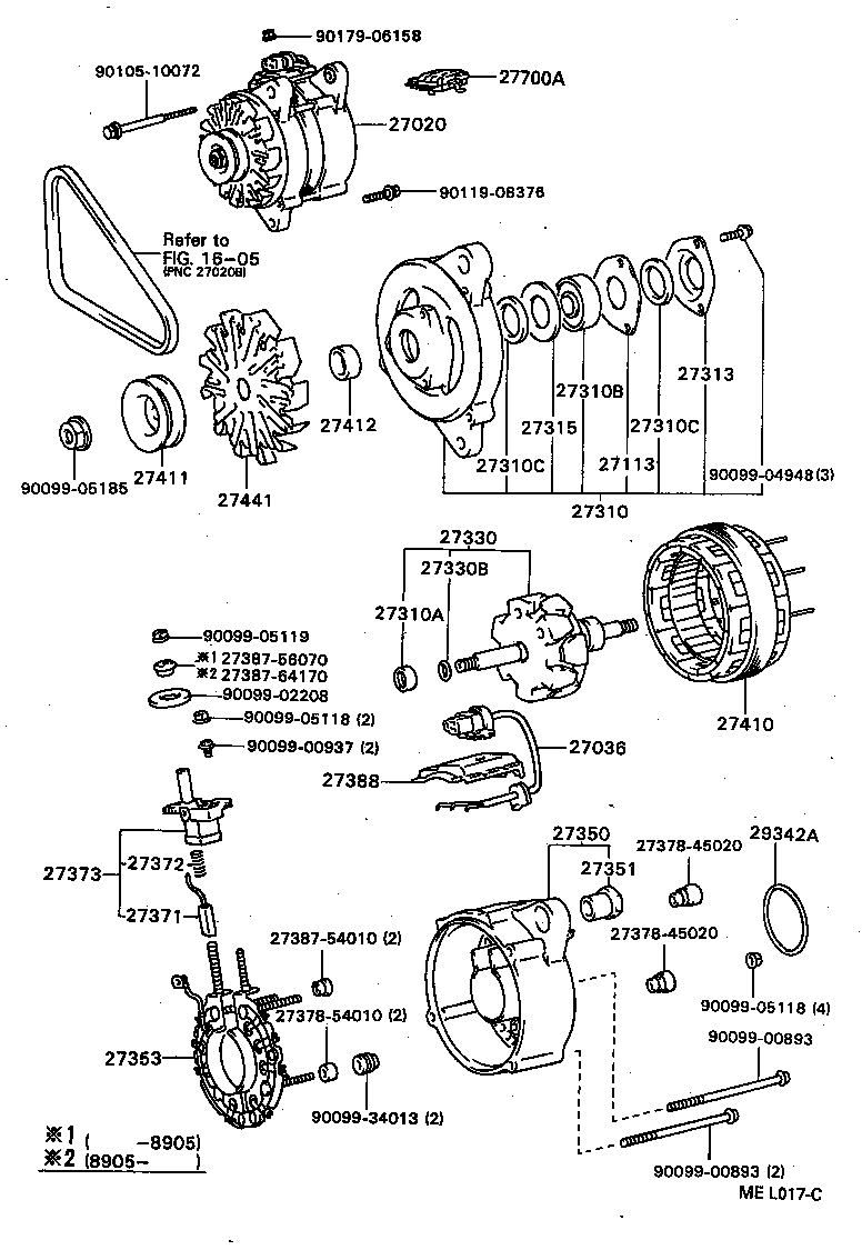 TOYOTA 9009914055 - Ремкомплект, генератор unicars.by