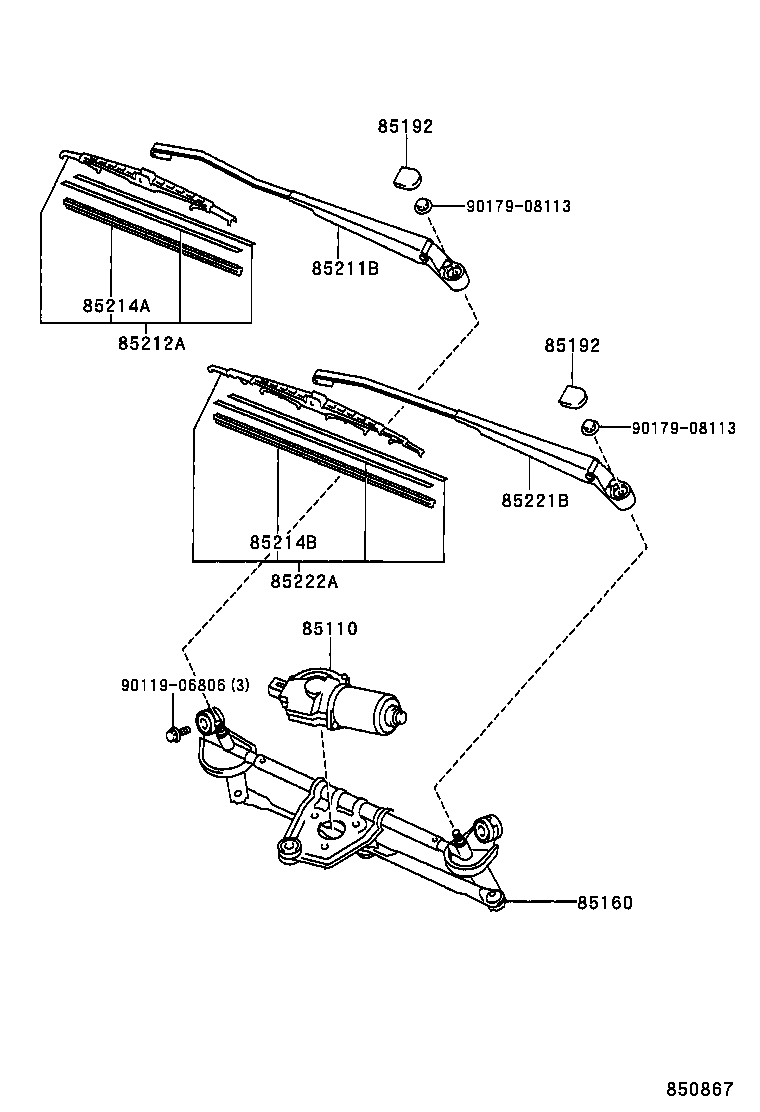 TOYOTA 852120D010 - Щетка стеклоочистителя unicars.by