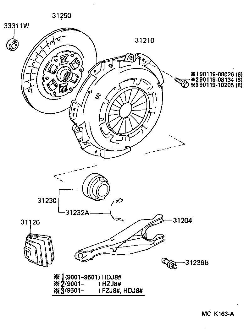 TOYOTA 31210-36160 - Нажимной диск сцепления unicars.by