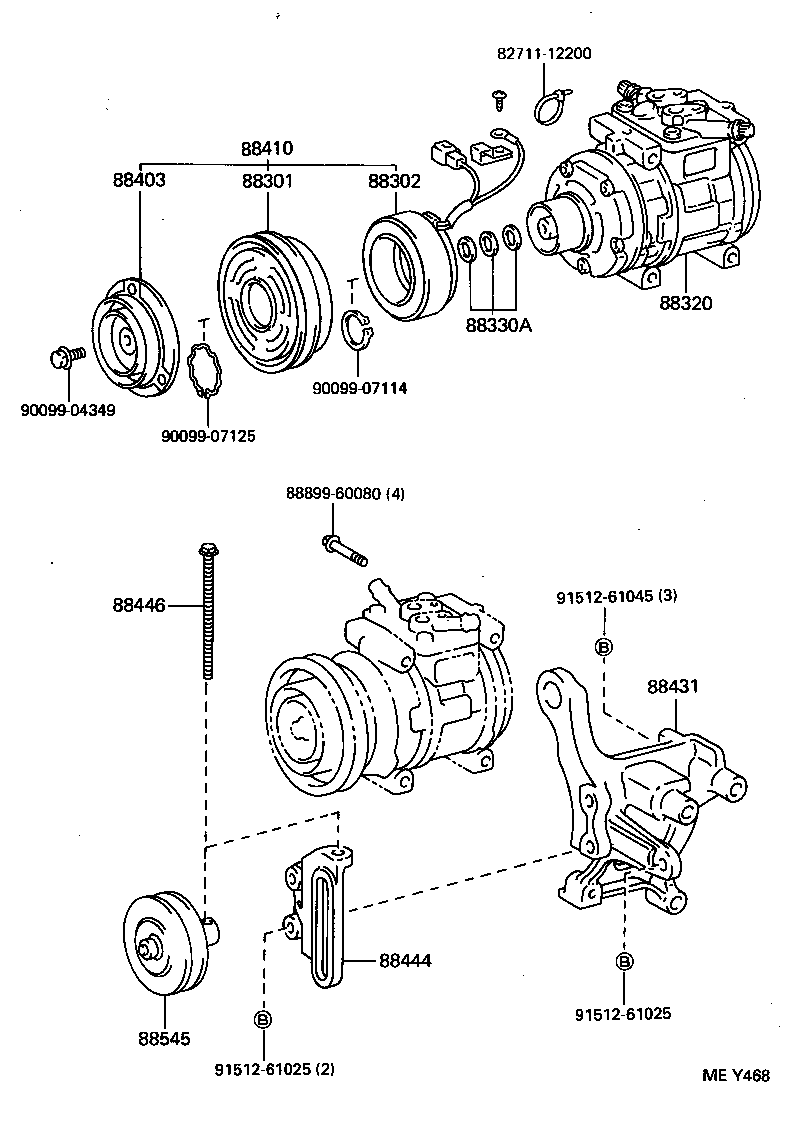 TOYOTA 88320-60630 - Компрессор кондиционера unicars.by