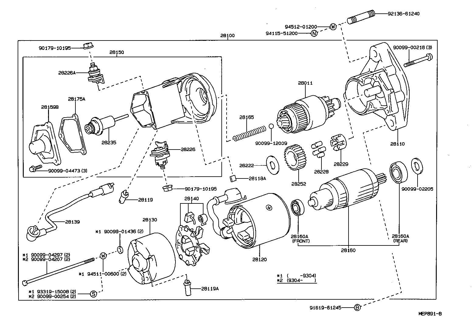 TOYOTA 28175-56310 - Ремкомплект, стартер unicars.by