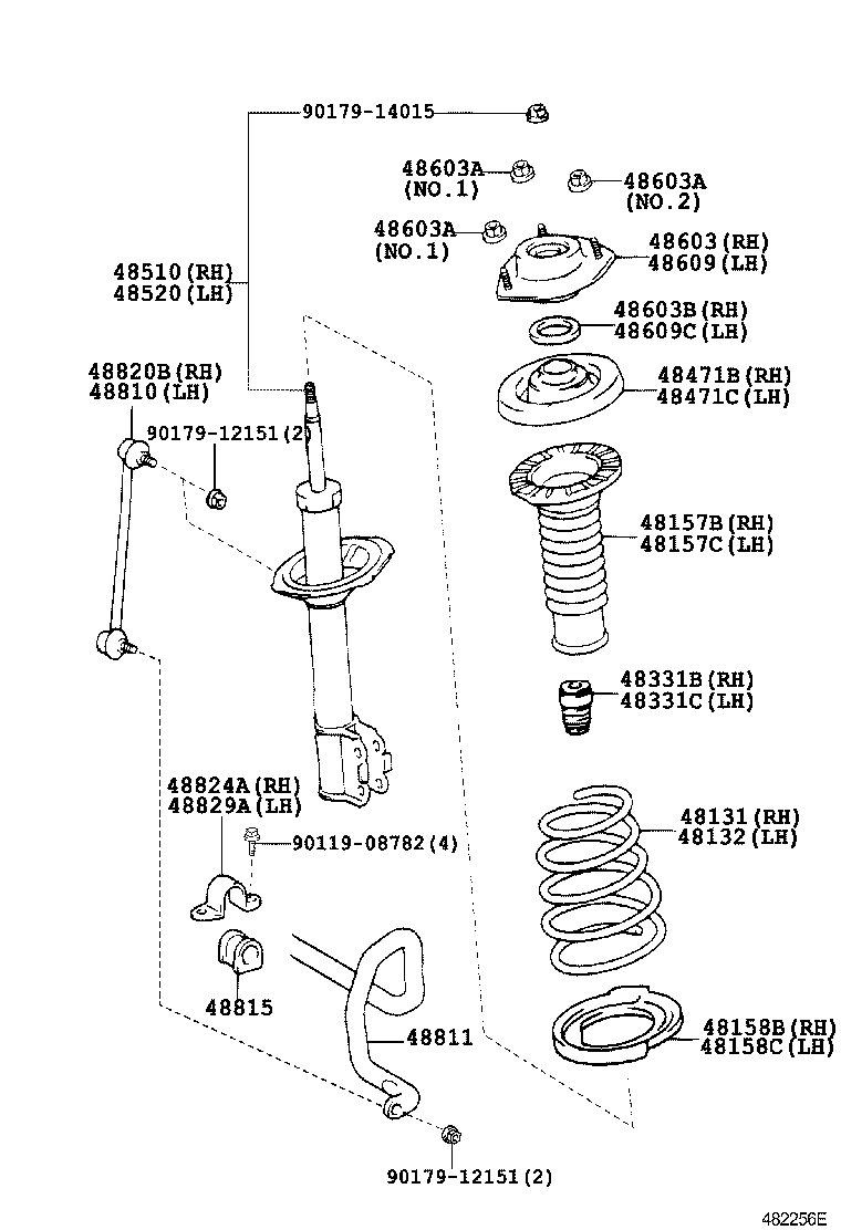 TOYOTA 48609-33210 - Элементы крепления амортизатора unicars.by