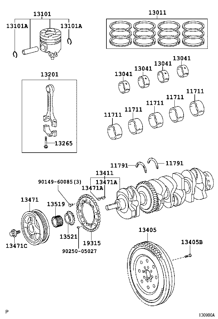 TOYOTA 13408-0R011 - Шкив коленчатого вала unicars.by