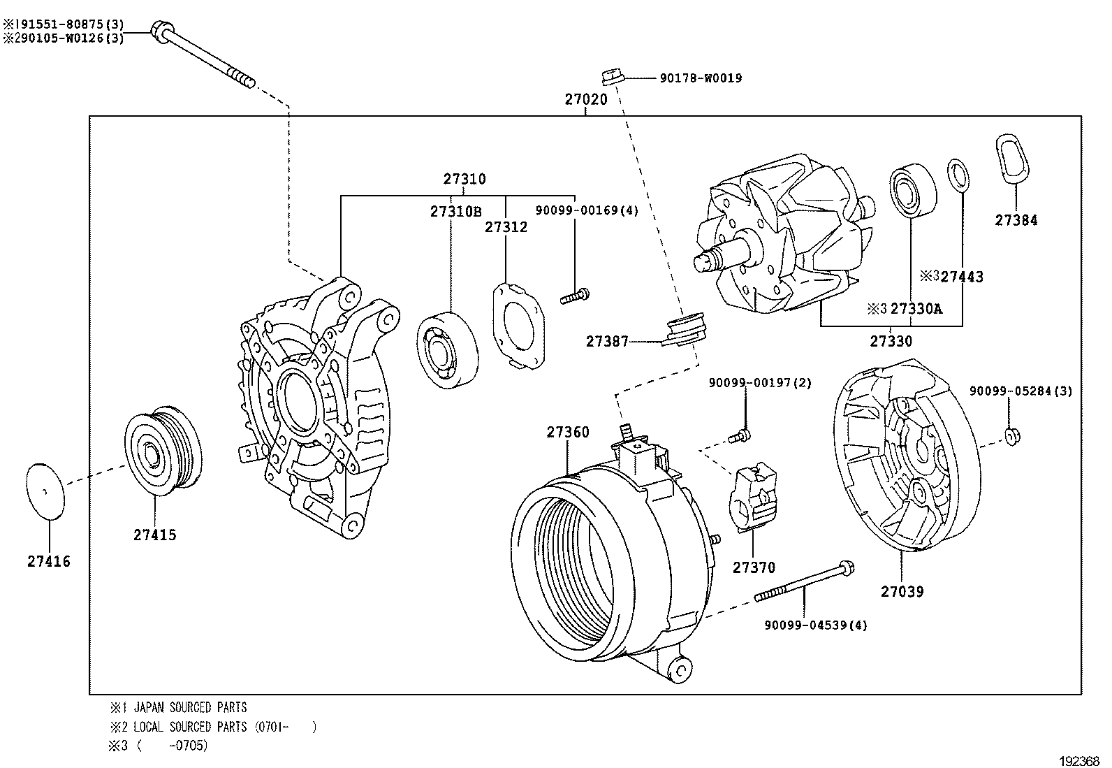 TOYOTA 27060-0G021 - Генератор unicars.by