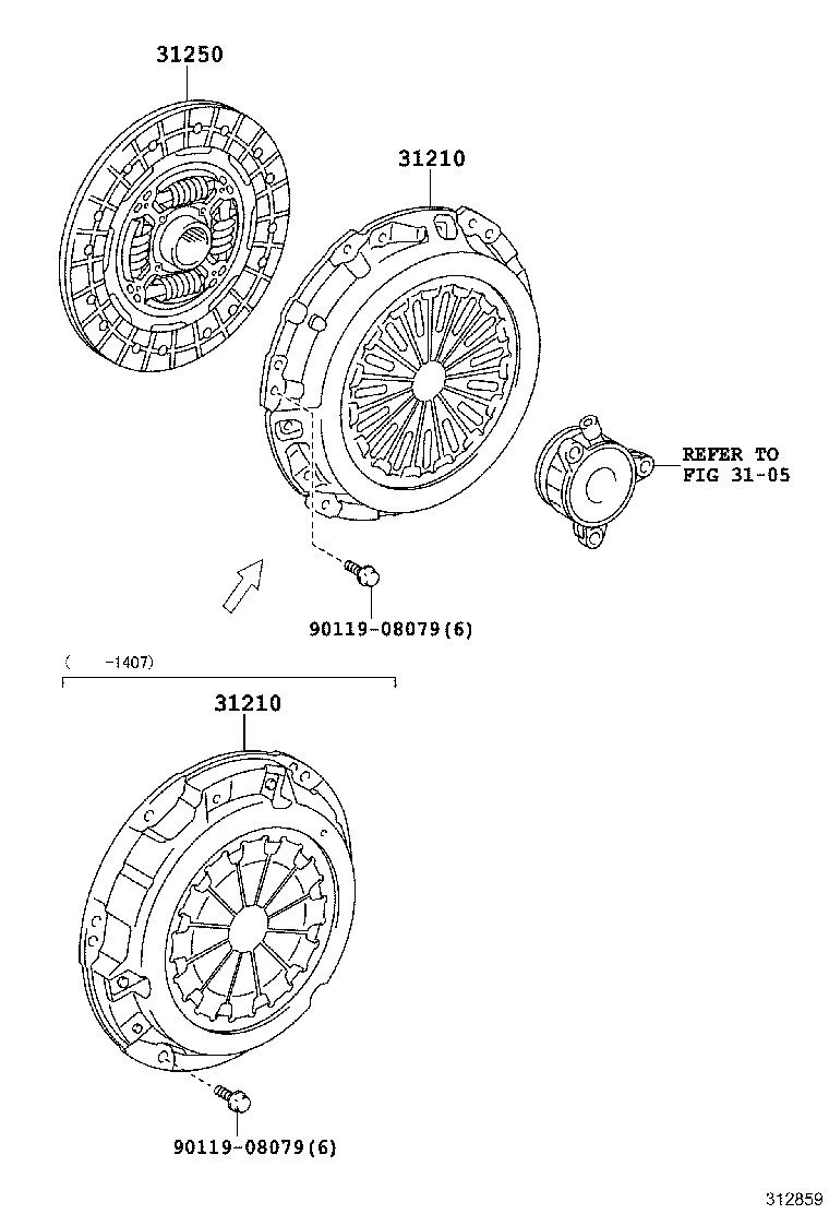 TOYOTA 31210-0W211 - Нажимной диск сцепления unicars.by