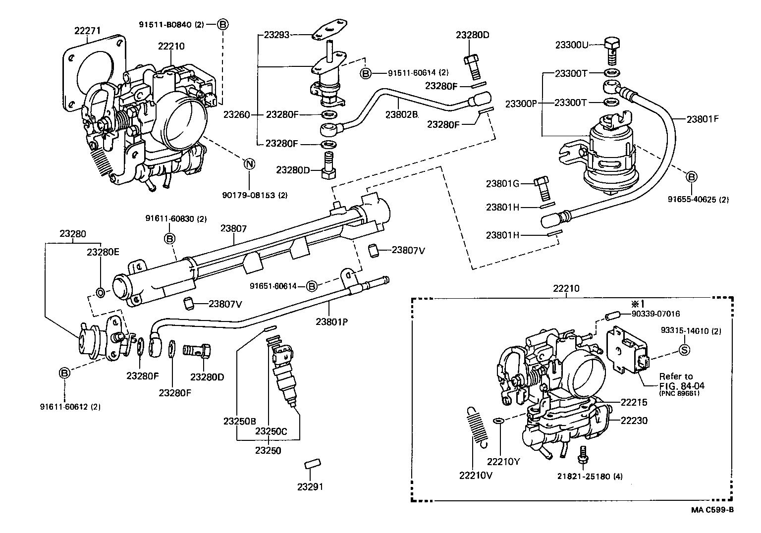 TOYOTA 23300-19145 - Топливный фильтр unicars.by