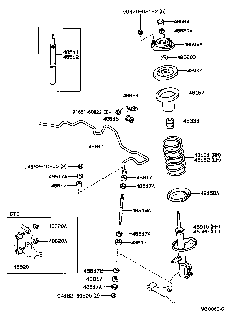 TOYOTA 48510-12531 - Амортизатор unicars.by