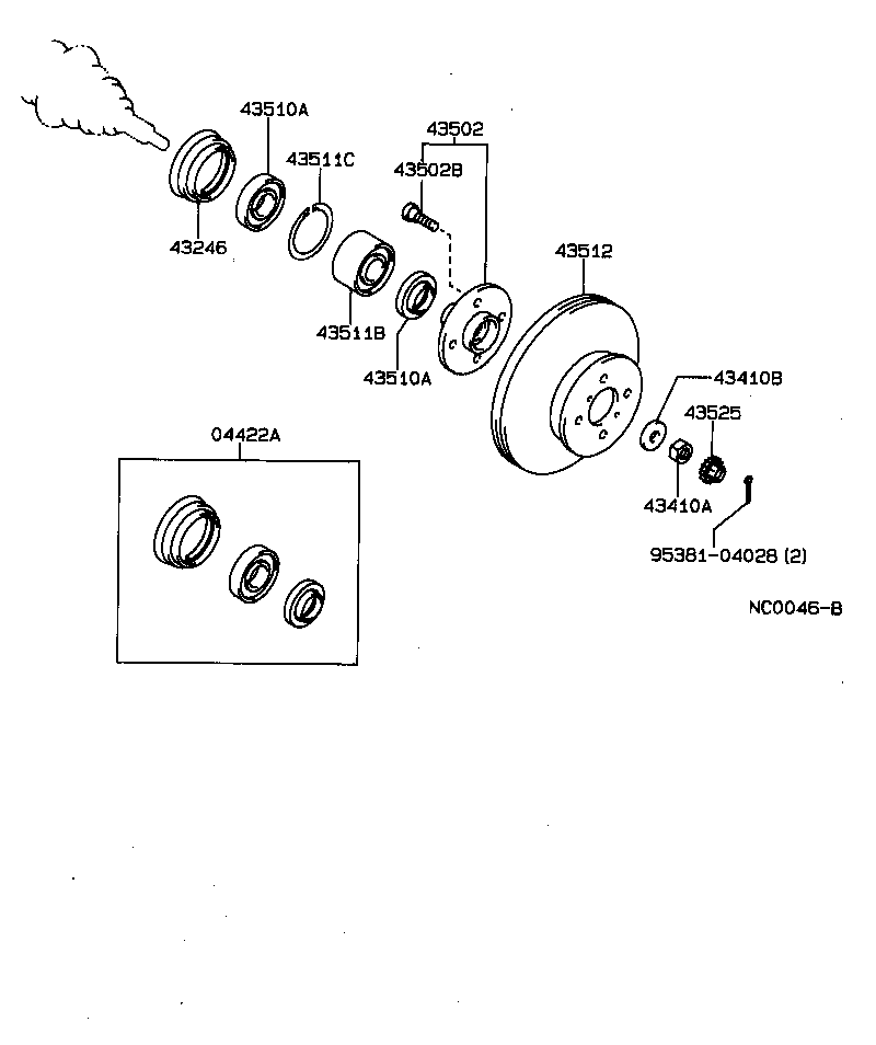 TOYOTA 43512-12480 - Тормозной диск unicars.by