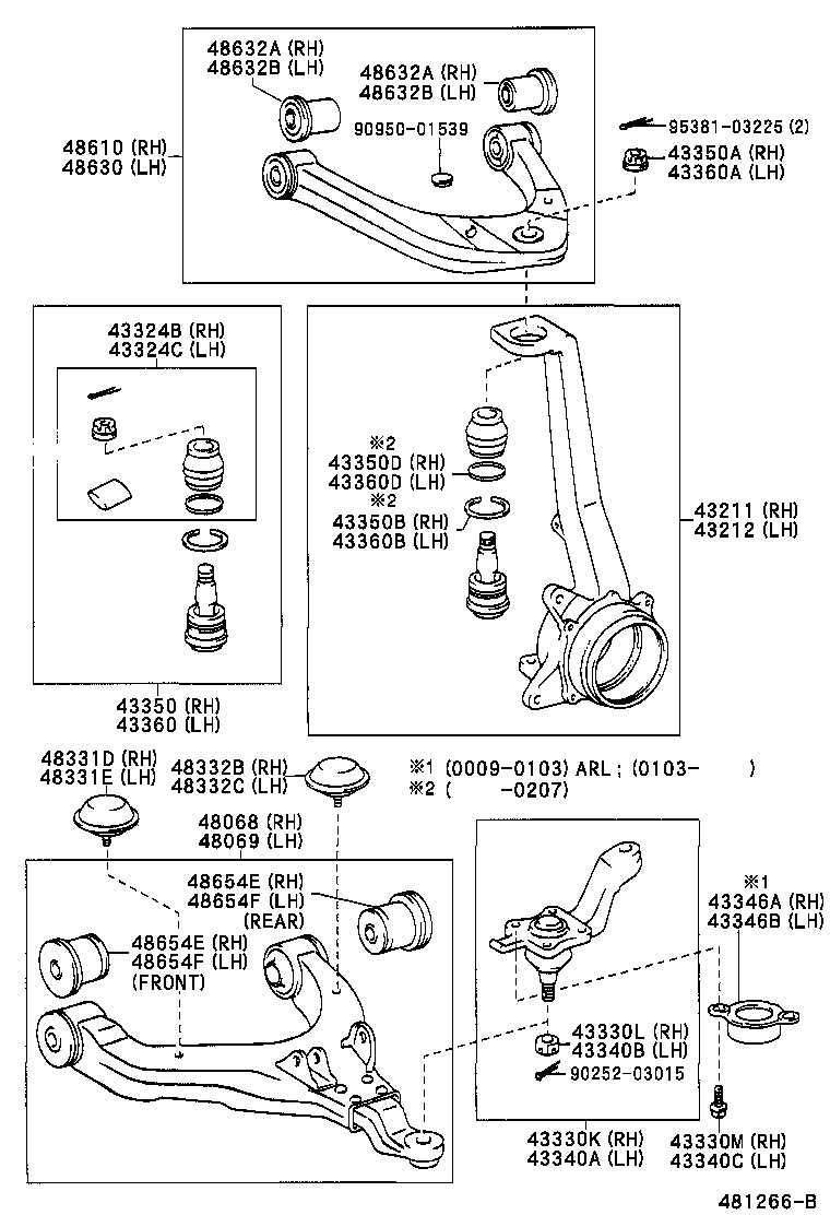 LEXUS 4333039415 - JOINT ASSY, LOWER BALL, FRONT RH unicars.by