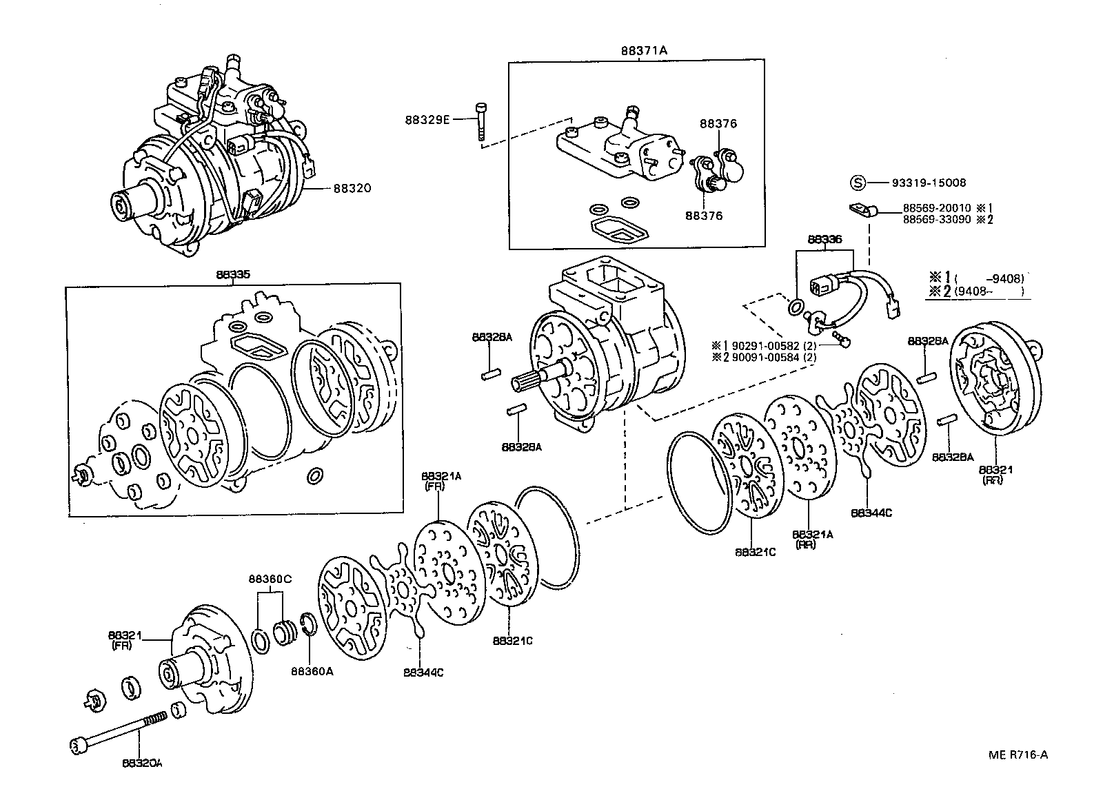 TOYOTA 88320-33020 - Компрессор кондиционера unicars.by