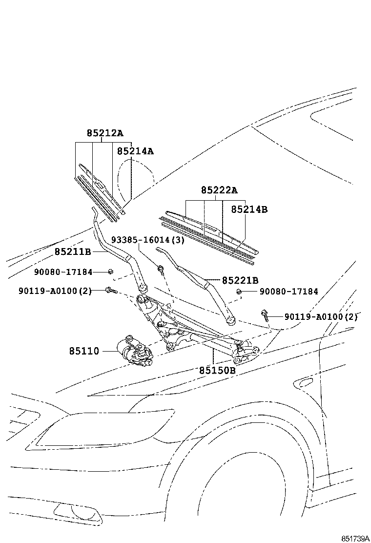 TOYOTA 8521406140 - Щетка стеклоочистителя unicars.by