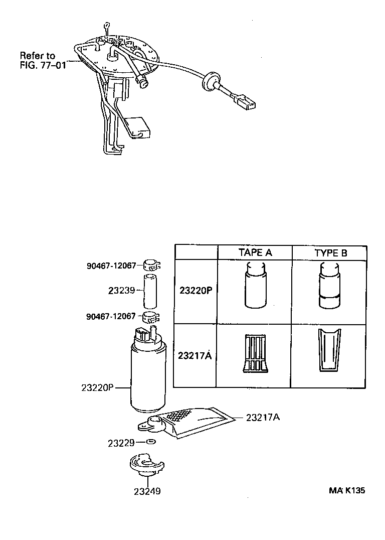 LEXUS 23220-74021 - Топливный насос unicars.by