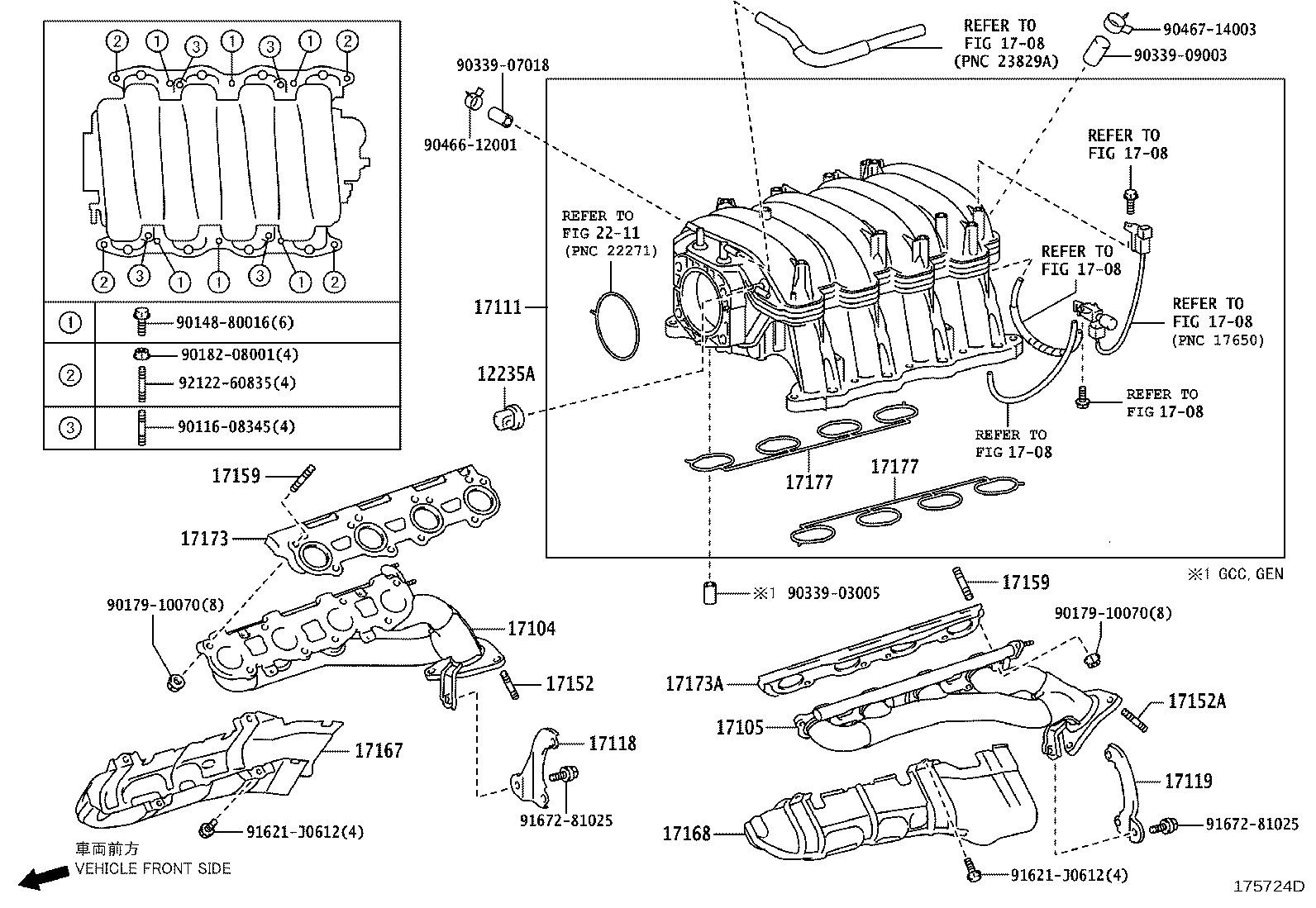 LEXUS 1719850010 - Прокладка, выпускной коллектор unicars.by