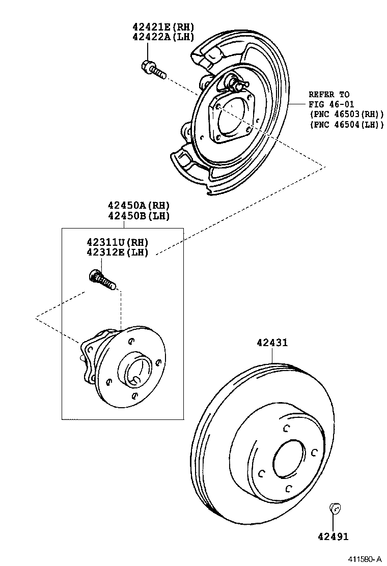 TOYOTA 42450-02060 - Комплект подшипника ступицы колеса unicars.by