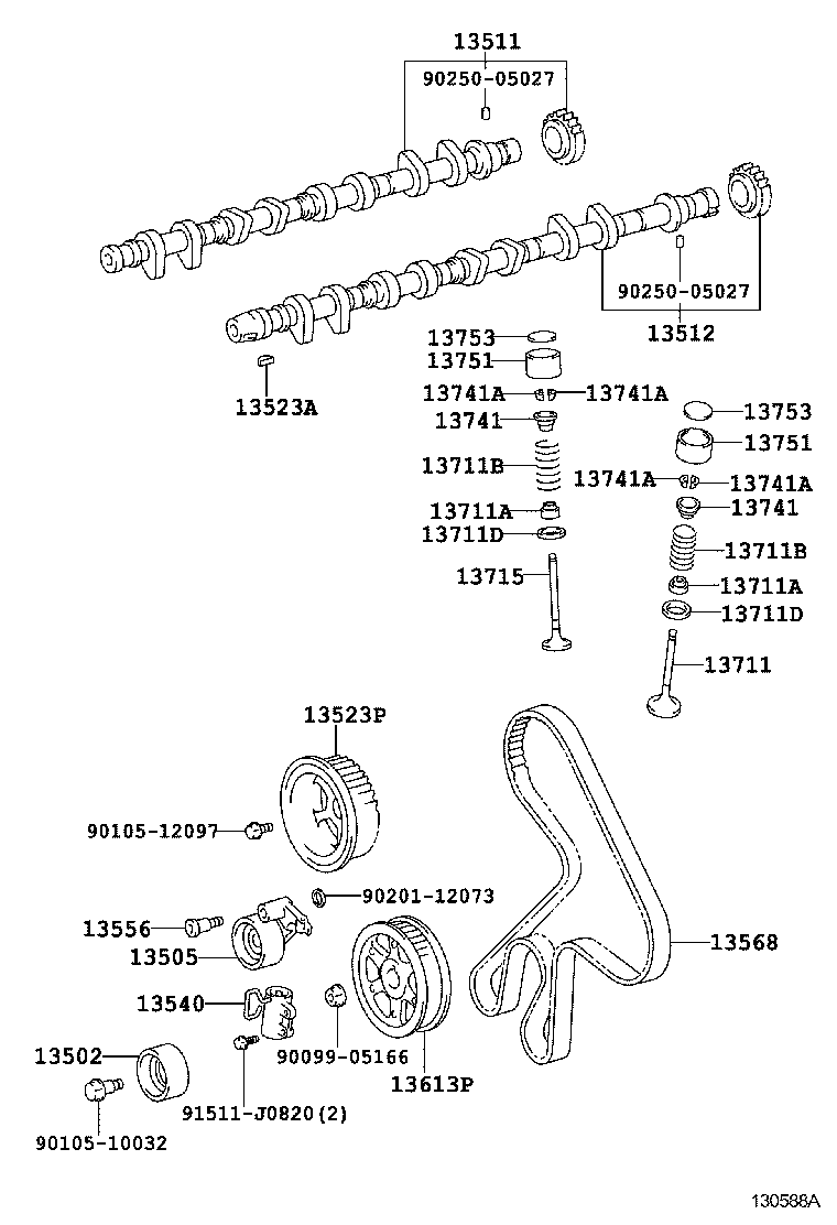 TOYOTA 13540-27011 - Натяжная планка, ремень ГРМ unicars.by