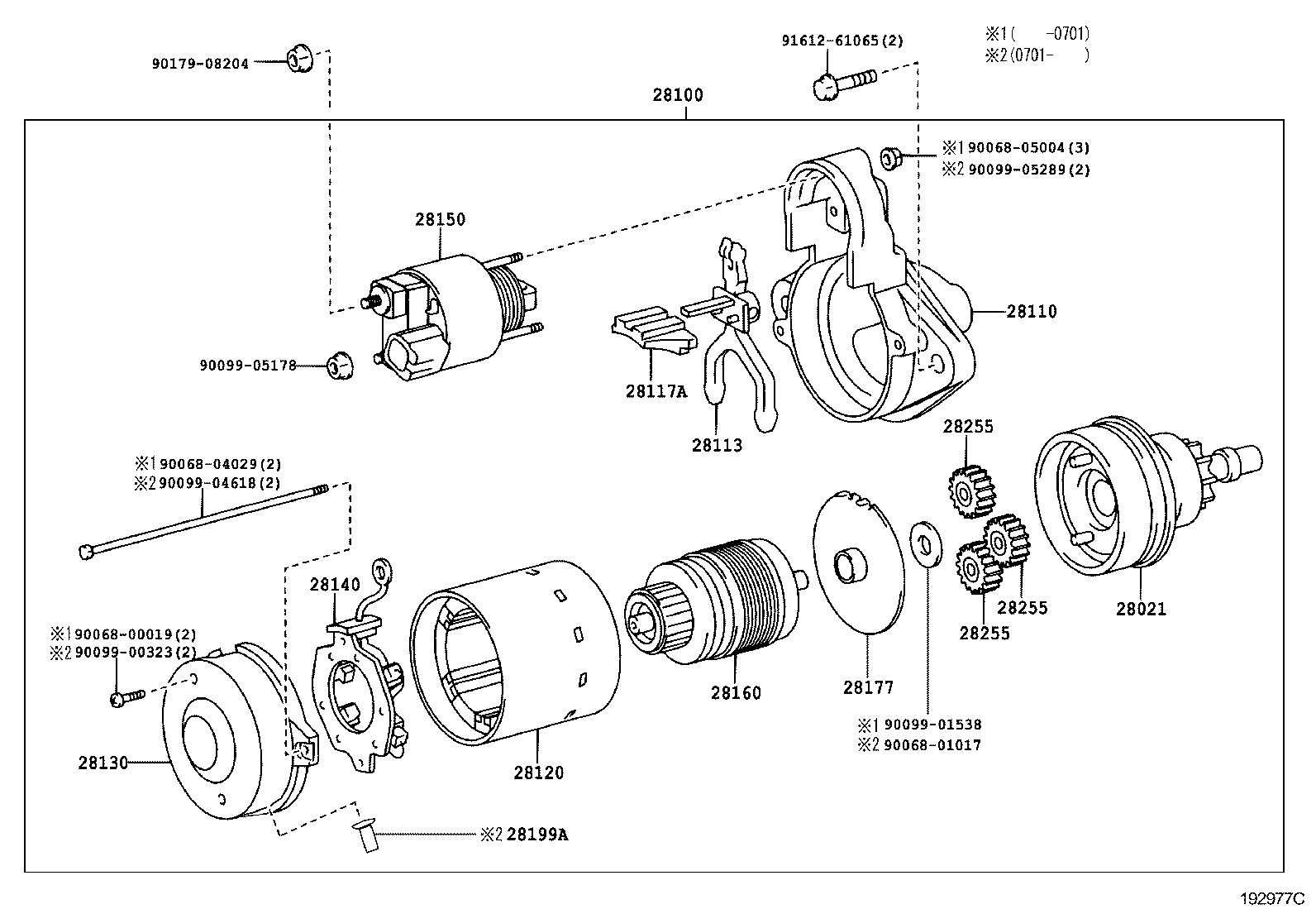 TOYOTA 281000D180 - Стартер unicars.by