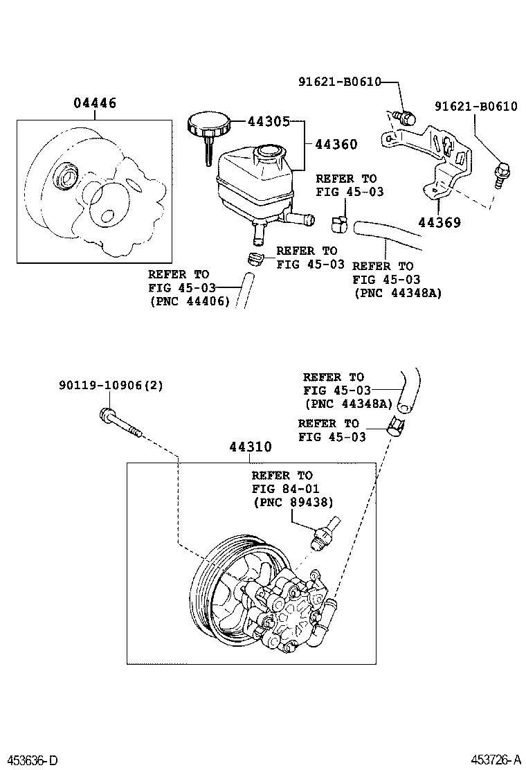 TOYOTA 44310-05090 - Гидравлический насос, рулевое управление, ГУР unicars.by