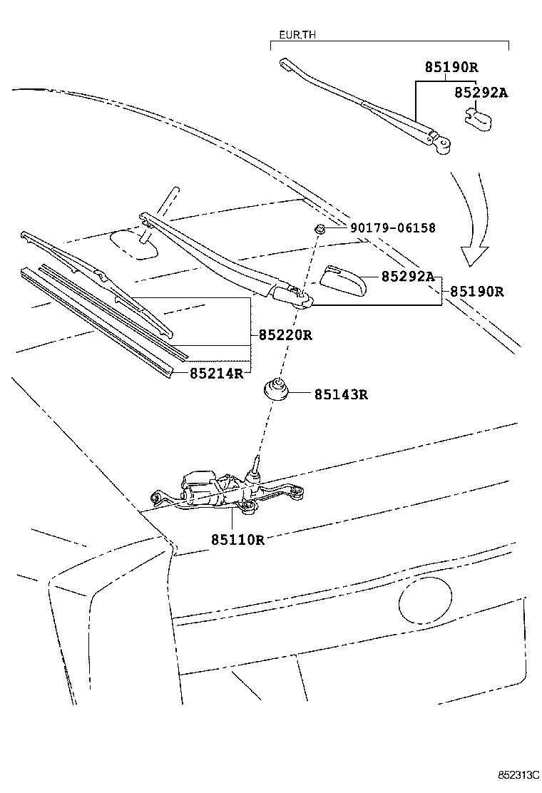 TOYOTA 8524247040 - Щетка стеклоочистителя unicars.by