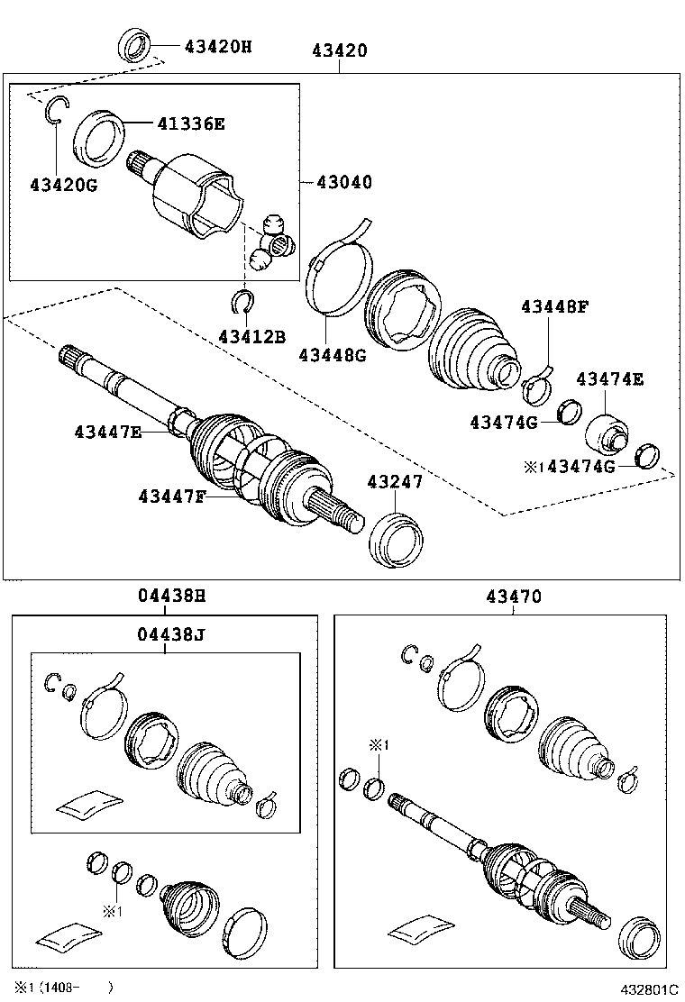 TOYOTA 0442847061 - Пыльник, приводной вал unicars.by