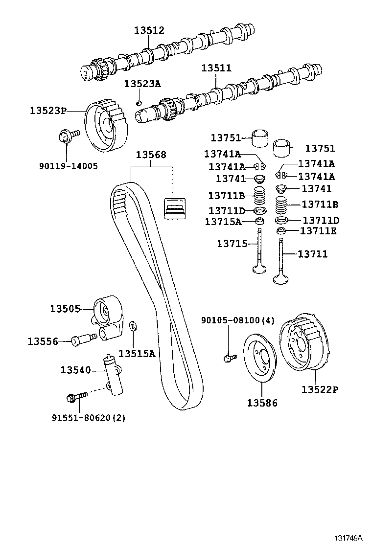 Berliet 13568-39016 - Комплект зубчатого ремня ГРМ unicars.by