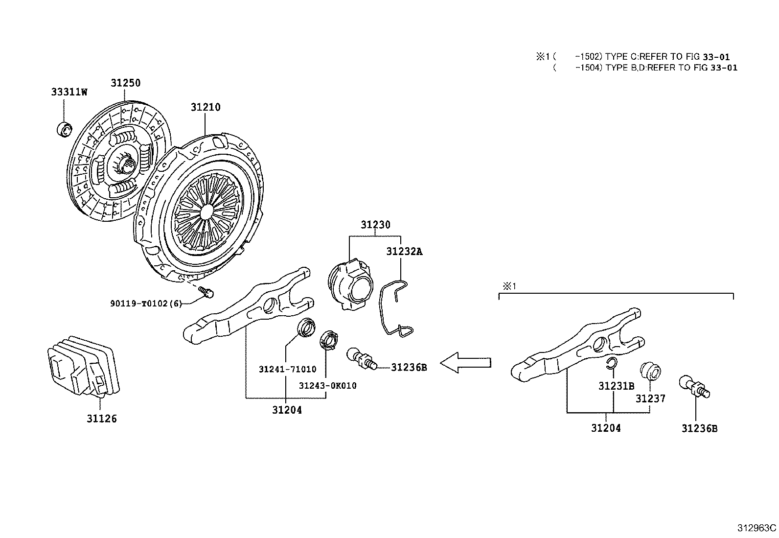 TOYOTA 31210-0K190 - Нажимной диск сцепления unicars.by