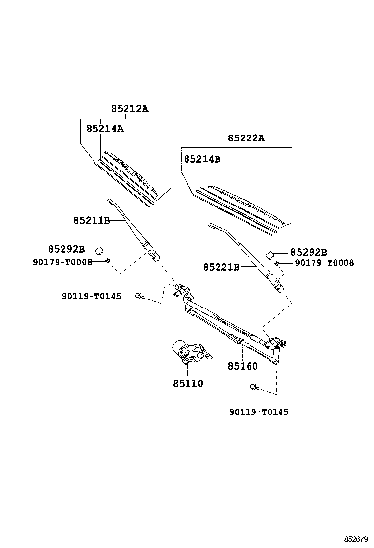 OEM 852220K031 - Щетка стеклоочистителя unicars.by