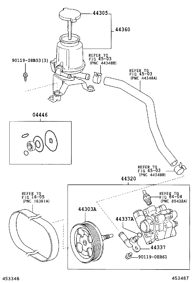 TOYOTA 44310-35660 - Гидравлический насос, рулевое управление, ГУР unicars.by