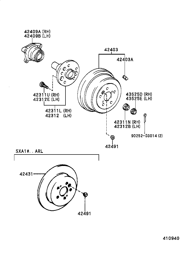 TOYOTA 4243142011 - Тормозной барабан unicars.by