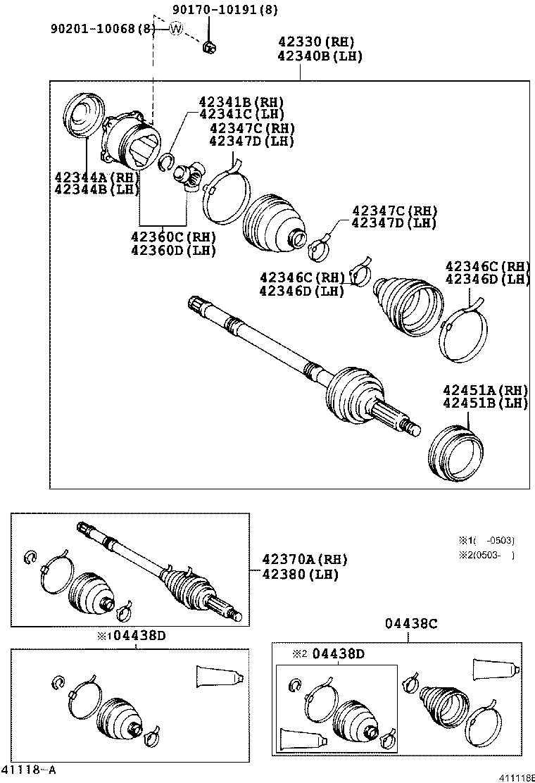 TOYOTA 0443842020 - Пыльник, приводной вал unicars.by