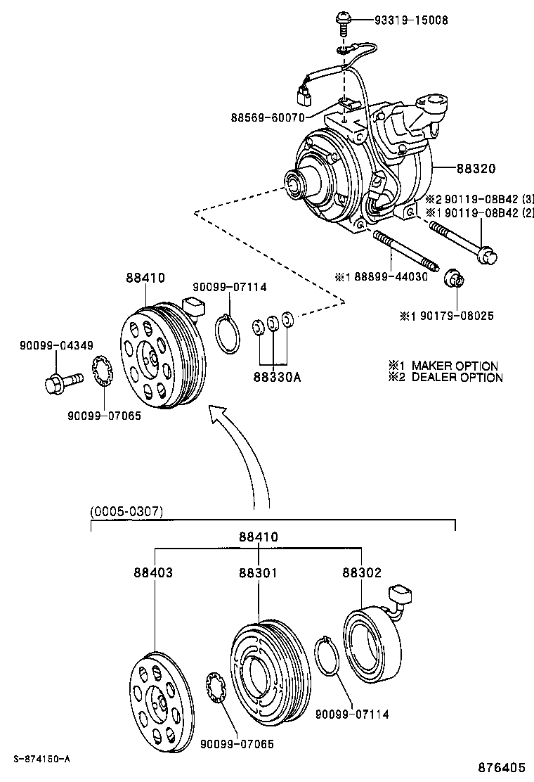 TOYOTA 88320-42100 - Компрессор кондиционера unicars.by