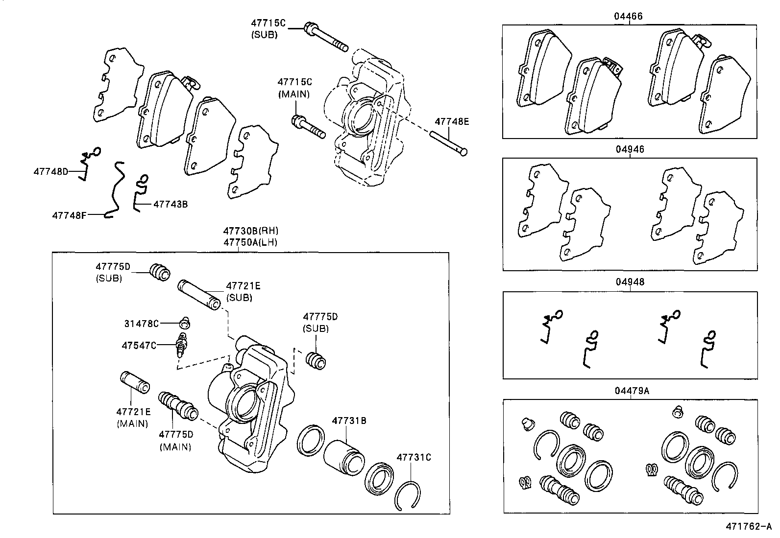 TOYOTA 4773020630 - Тормозной суппорт unicars.by