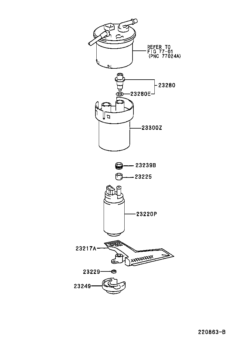 TOYOTA 23221-15030 - Топливный насос unicars.by