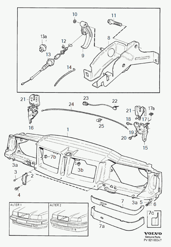 Volvo 9151585 - Супорт радиатора, передняя планка unicars.by