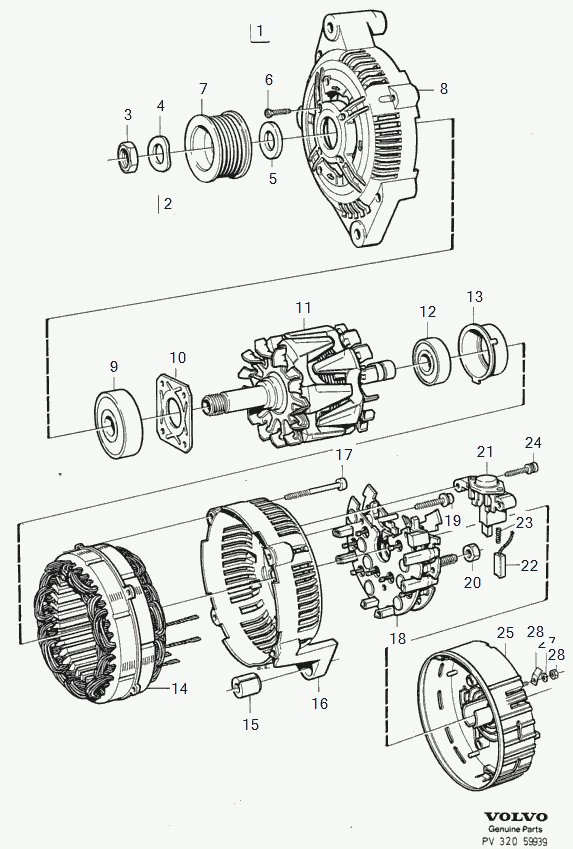 Volvo 3544572 - Угольная щетка, генератор unicars.by