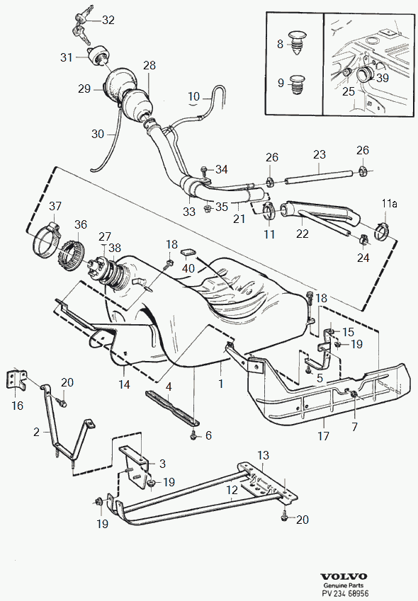 Volvo 1325002 - Крышка, топливный бак unicars.by