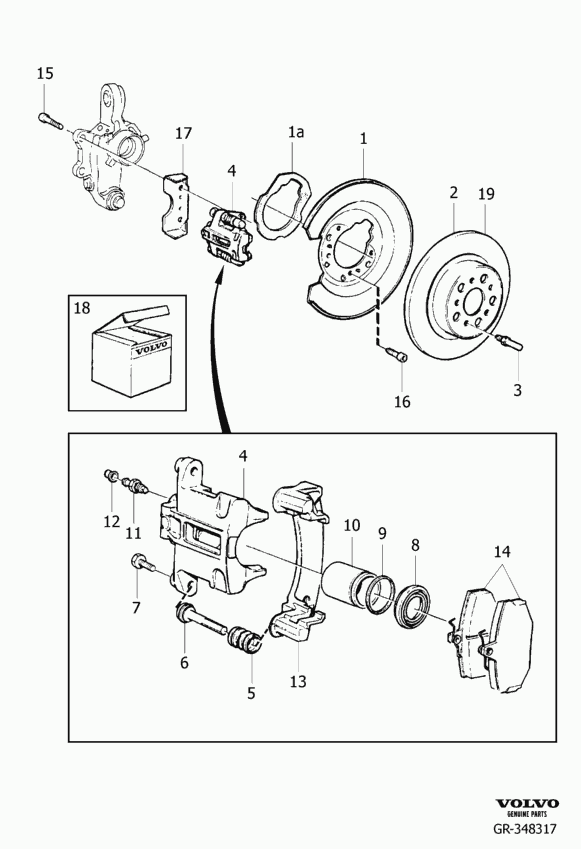 Volvo 31261186 - Тормозные колодки, дисковые, комплект unicars.by