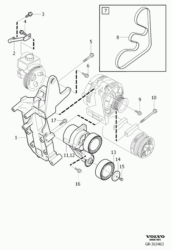 Volvo 31251251 - Натяжитель, поликлиновый ремень unicars.by