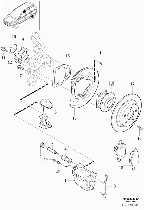 Volvo 8602855 - Тормозной суппорт unicars.by