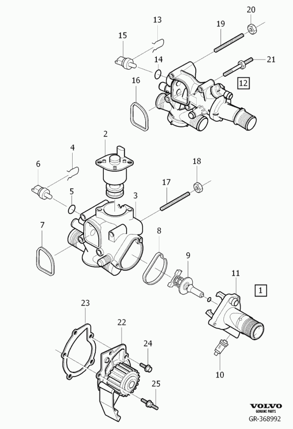 Volvo 3 075 723 5 - Датчик, температура охлаждающей жидкости unicars.by