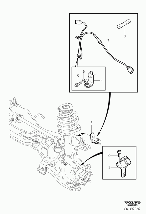 FORD 9475557 - Датчик ABS, частота вращения колеса unicars.by