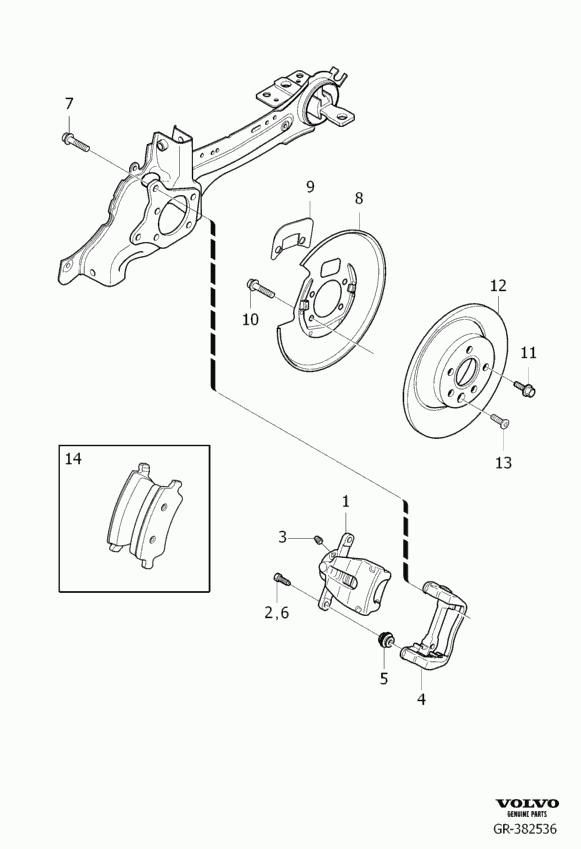 Volvo 30794553 - Тормозные колодки, дисковые, комплект unicars.by