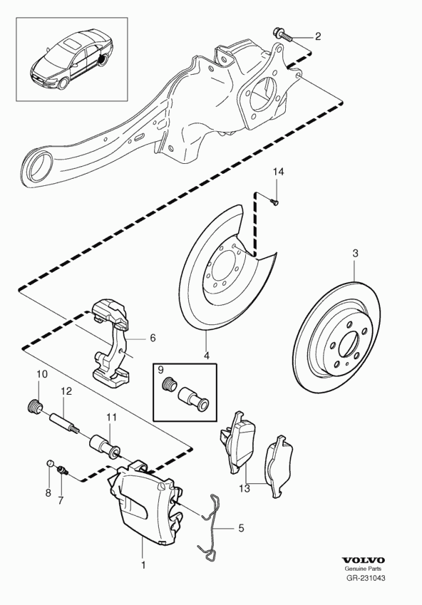 VOLVO (CHANGAN) 31341331 - Brake pad kit Comfort Pad unicars.by