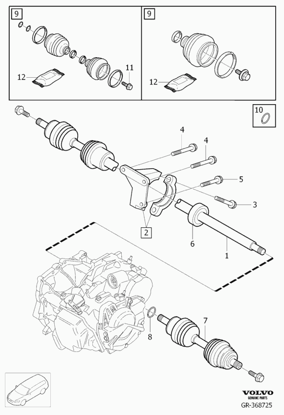 Volvo 30741287 - Комплект подшипника ступицы колеса unicars.by