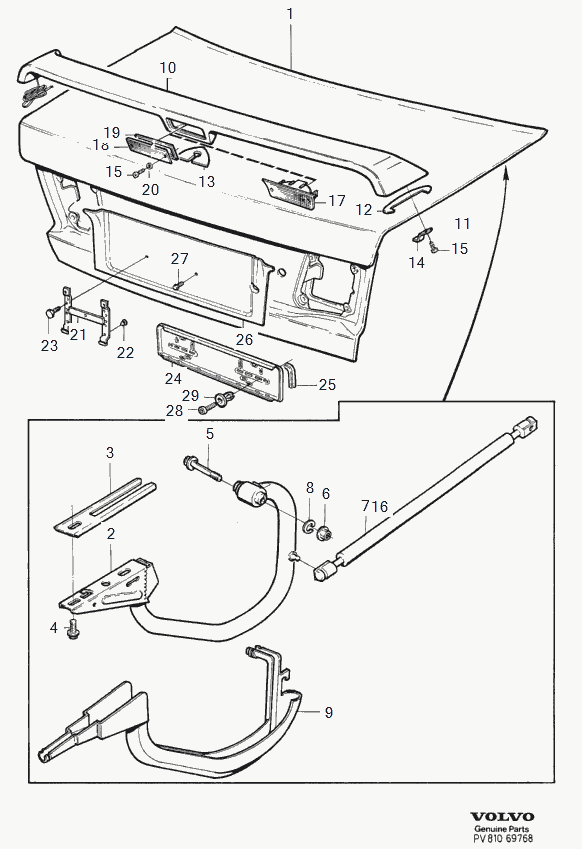 Volvo 3526575 - Газовая пружина, упор unicars.by