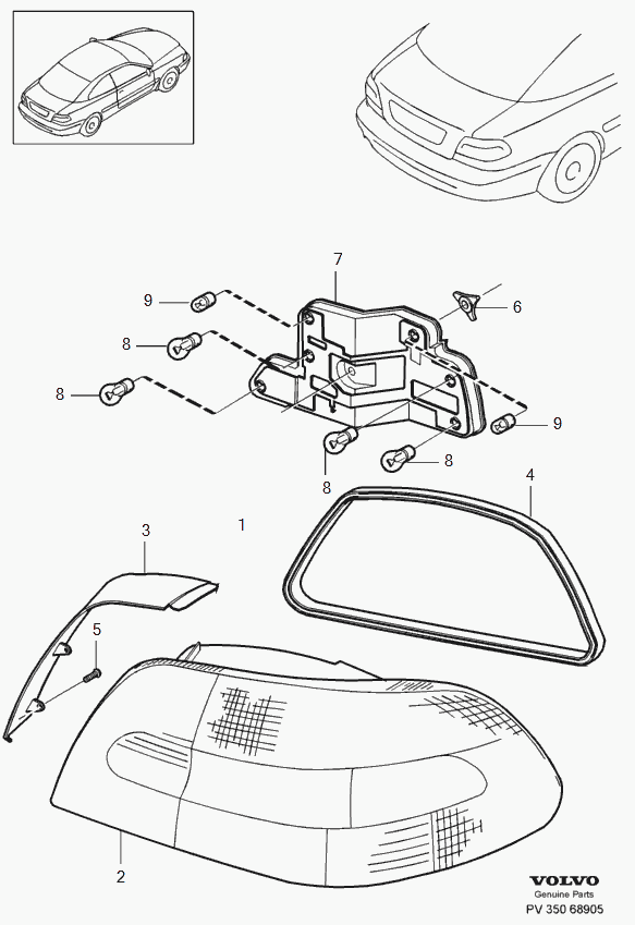 Volvo 965 826 - Лампа накаливания, освещение щитка приборов unicars.by