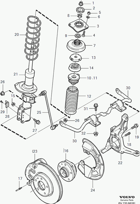 Volvo 31212730 - Тяга / стойка, стабилизатор unicars.by